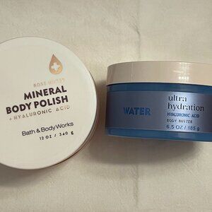 BATH & BODY WORKS ROSE WATER BODY POLISH & WATER BODY BUTTER
